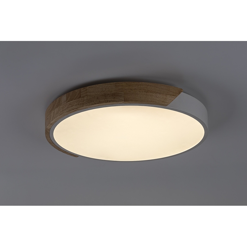 Rabalux - LED таванен плафон LED/40W/230V 3000/4000/6500K бял/дъб Ø 61 cm