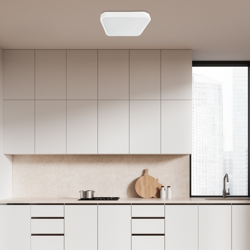 Rabalux - LED Димируем плафон за баня LED/36W/230V 3000-6000K IP44 42x42 см бял + дистанционно управление