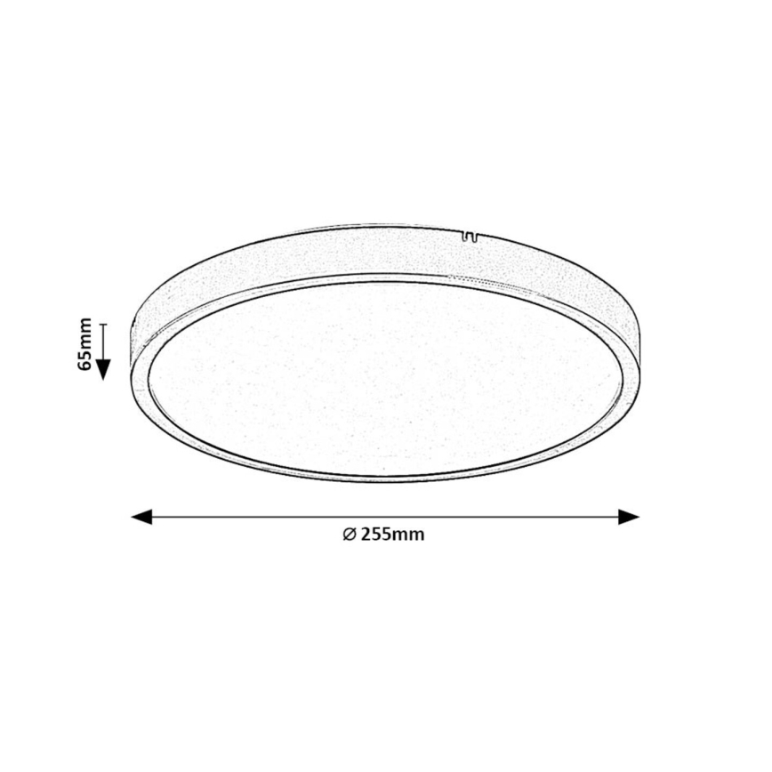 Rabalux - LED Плафон за баня LED/12W/230V 3000/4000/6000K IP44 Ø 25,5 см бял