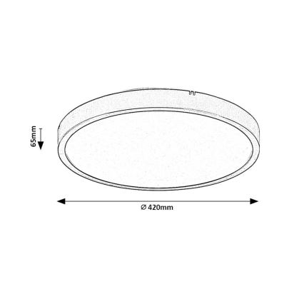 Rabalux - LED Димируем плафон за баня LED/36W/230V 3000-6000K IP44 Ø 42 см бял + дистанционно управление