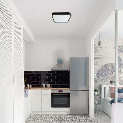 Rabalux - LED Плафон за баня LED/24W/230V 3000/4000/6000K IP44 29x29 см черен