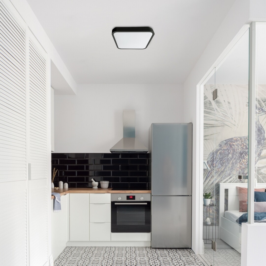 Rabalux - LED Плафон за баня LED/24W/230V 3000/4000/6000K IP44 29x29 см черен