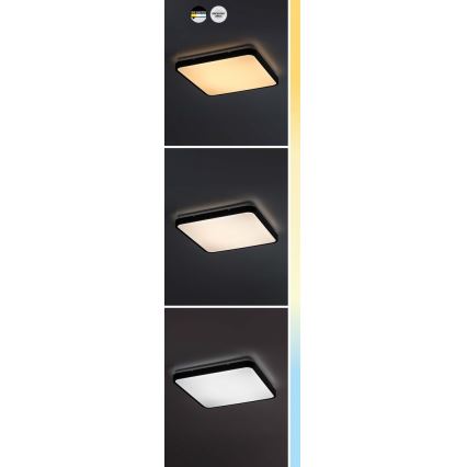 Rabalux - LED Плафон за баня LED/36W/230V 3000/4000/6000K IP44 42x42 см черен