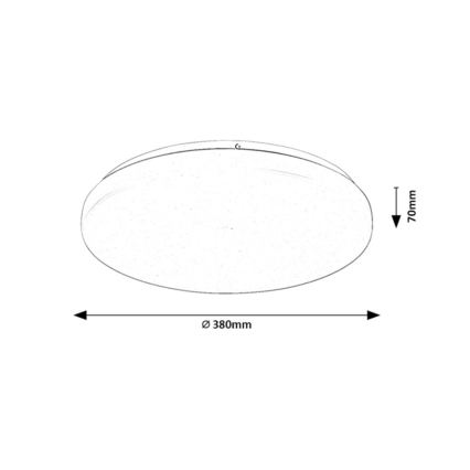 Rabalux - Димируемо LED таванно осветително тяло LED/34W/230V 3000-6500K Ø 38 см + с дистанционно управление