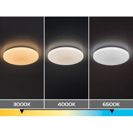 Rabalux - LED димируемо таванно осветително тяло LED/12W/230V 3000-6500K Ø 26 см + дистанционно управление