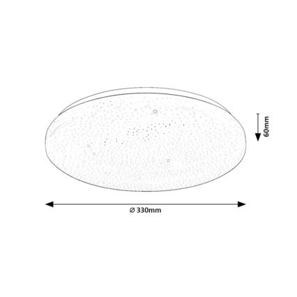 Rabalux - LED плафон с възможност за димиране LED/22W/230V 3000-6500K Ø 33 см + дистанционно управление