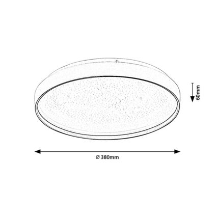 Rabalux - Димируемо LED таванно осветително тяло LED/34W/230V 3000-6500K Ø 38 см + дистанционно управление