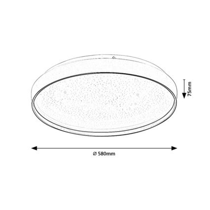 Rabalux - димируемо LED таванно осветително тяло LED/60W/230V 3000-6500K, диаметър 58 см + дистанционно управление