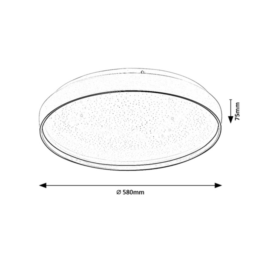 Rabalux - димируемо LED таванно осветително тяло LED/60W/230V 3000-6500K, диаметър 58 см + дистанционно управление