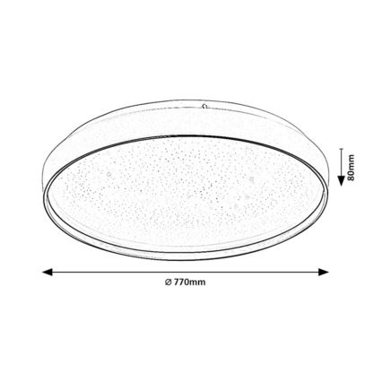 Rabalux - Димируема LED таванна лампа LED/80W/230V 3000-6500K, диаметър 77 см + дистанционно управление