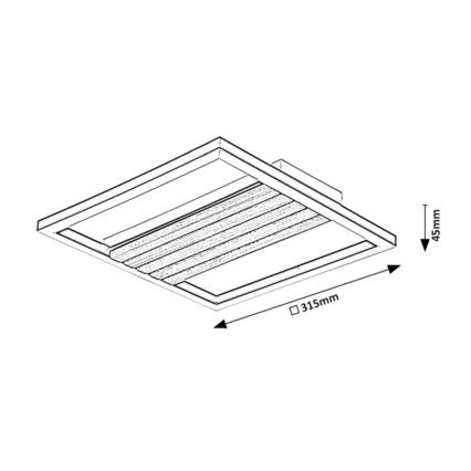 Rabalux - LED таванно осветително тяло LED/26W/230V 3000/4500/6000K