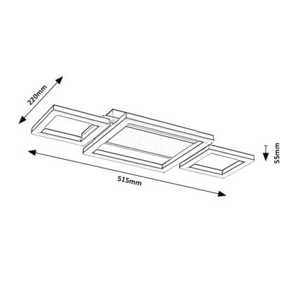 Rabalux - LED таванно осветително тяло LED/24W/230V 51,5x22 cm