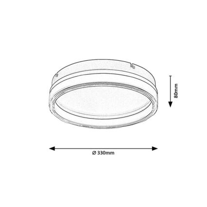 Rabalux - LED Димируемо таванно осветително тяло LED/18W/230V 3000-6500K Ø 33 cm + дистанционно управление