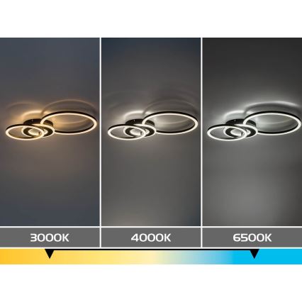 Rabalux - LED димируемо таванно осветително тяло LED/24W/230V 3000-6500K 46x33 cm + дистанционно управление