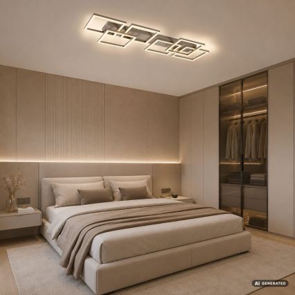 Rabalux - LED димируемо таванно осветително тяло LED/40W/230V 3000-6500K 33x100 cm бежово + дистанционно управление