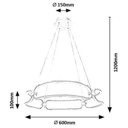 Rabalux - LED Пендел LED/67W/230V 4000K