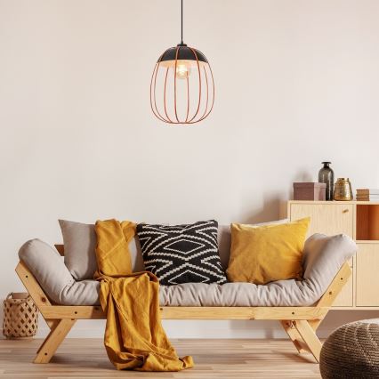 Rabalux - Пендел 1xE27/60W/230V черен/оранжев