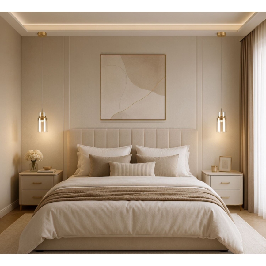Rabalux - LED полилей на кабел LED/10W/230V 3000K златен