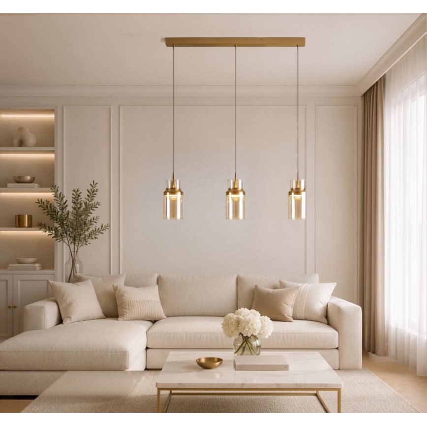 Rabalux - LED полилей на кабел LED/27W/230V 3000K златен