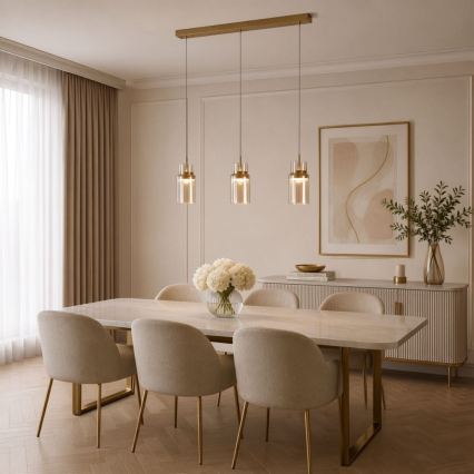 Rabalux - LED полилей на кабел LED/27W/230V 3000K златен