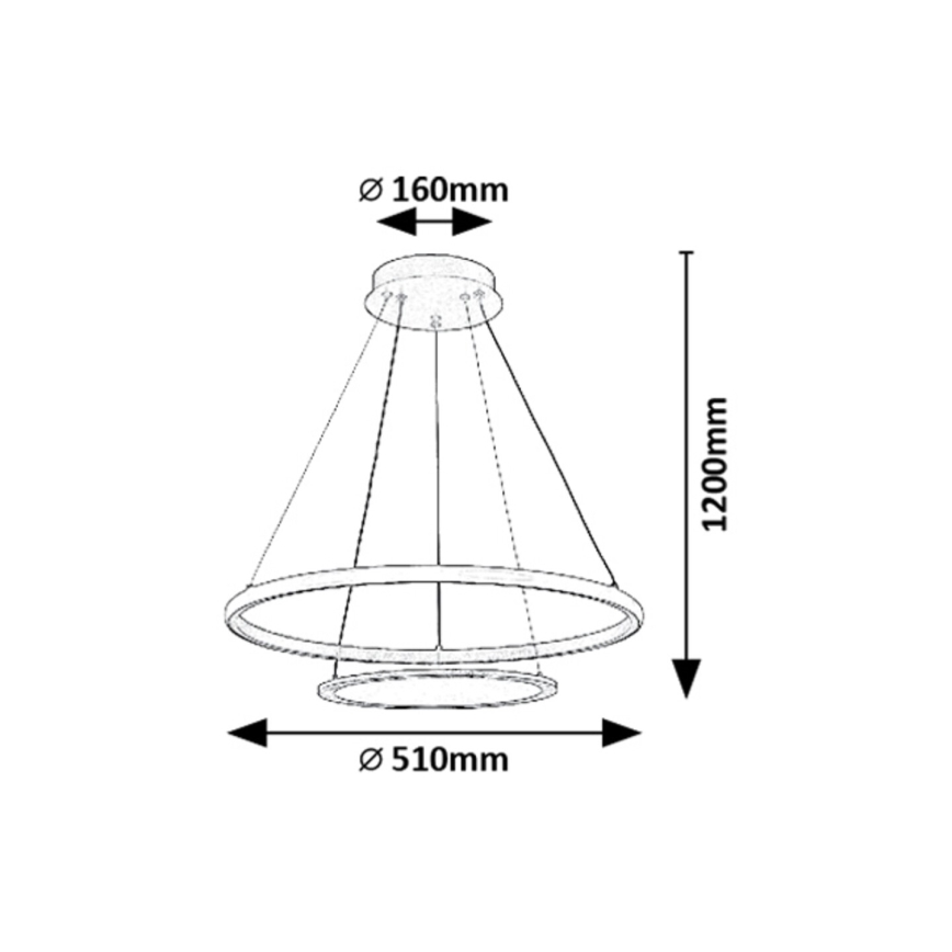 Rabalux - LED Димируем пендел LED/42W/230V 3000-6500K + дистанционно управление