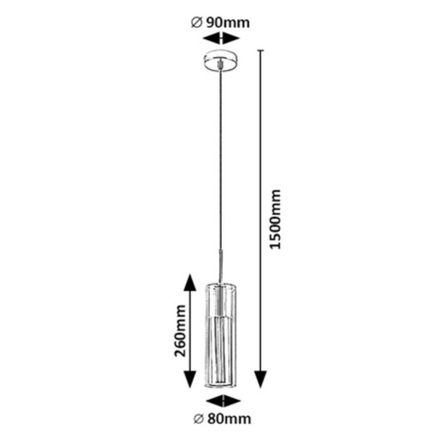 Rabalux - Пендел 1xGU10/50W/230V прозрачен/лъскав хром
