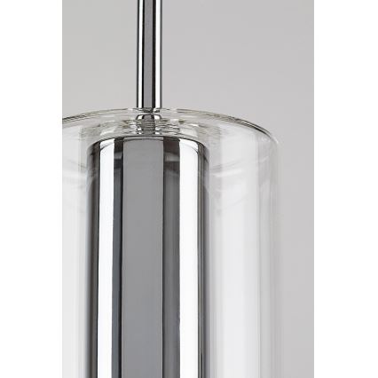 Rabalux - Пендел 1xE27/40W/230V прозрачен/лъскав хром