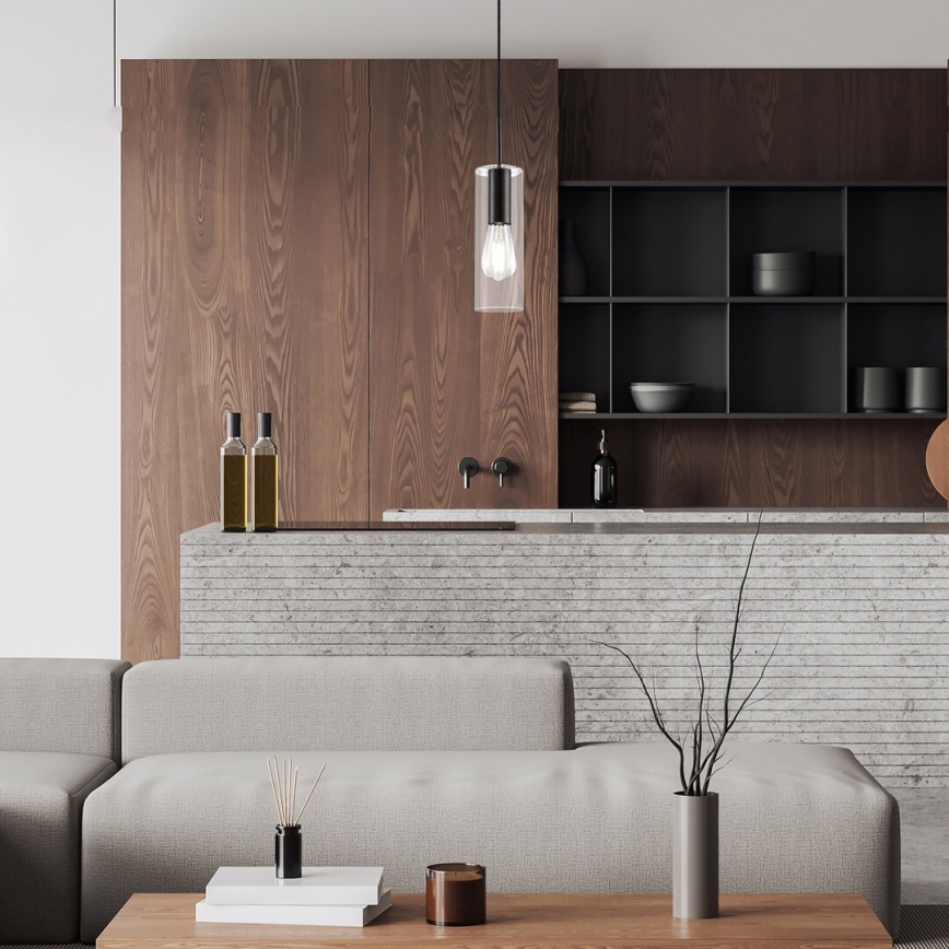 Rabalux - Пендел 1xE27/40W/230V прозрачен/златист