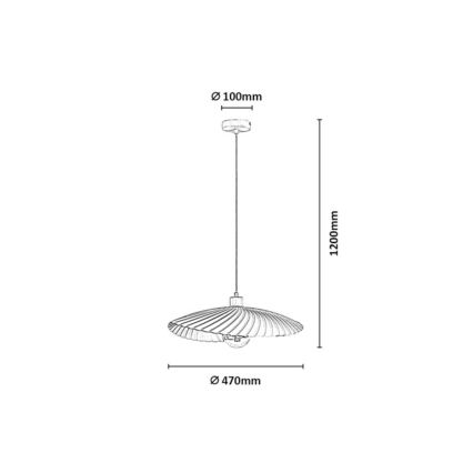 Rabalux - Висяща лампа на кабел 1xE27/40W/230V зелена