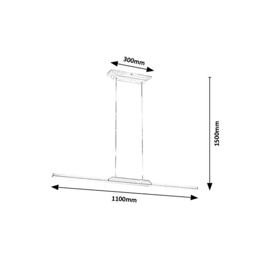 Rabalux - LED Пендел LED/26W/230V 4000K бук