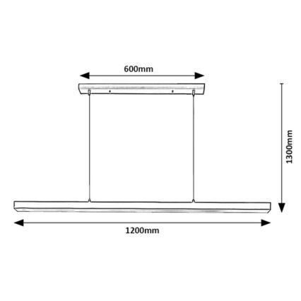 Rabalux - LED Пендел LED/30W/230V 4000K черен