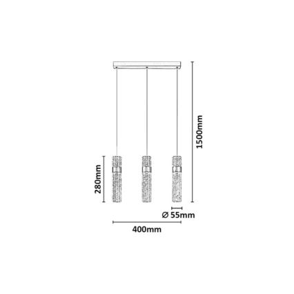Rabalux - LED полилей на кабел LED/24W/230V 3000K