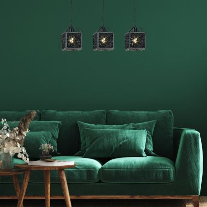 Rabalux - Пендел 3xE27/40W/230V черен