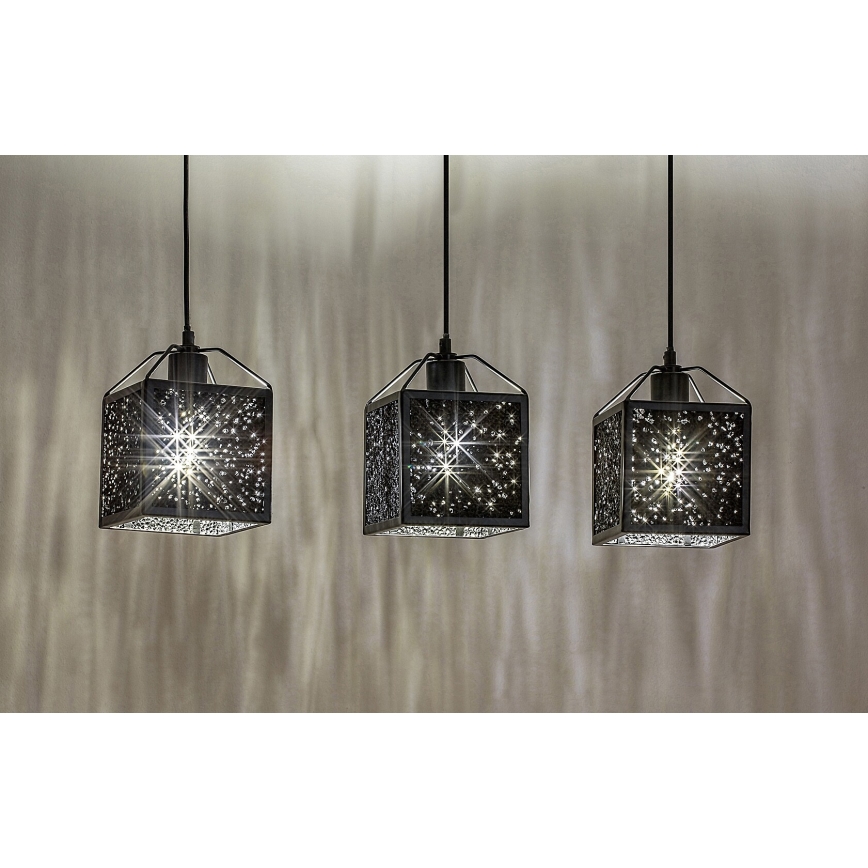 Rabalux - Пендел 3xE27/40W/230V черен