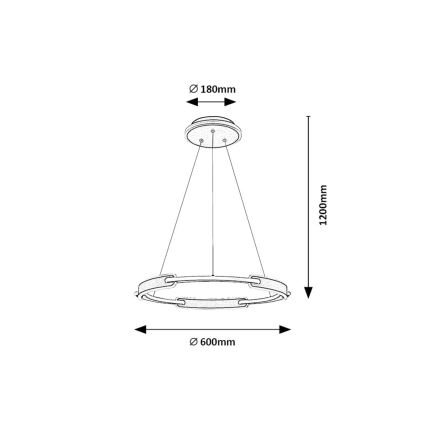 Rabalux - LED Пендел LED/45W/230V 3000K/4000K