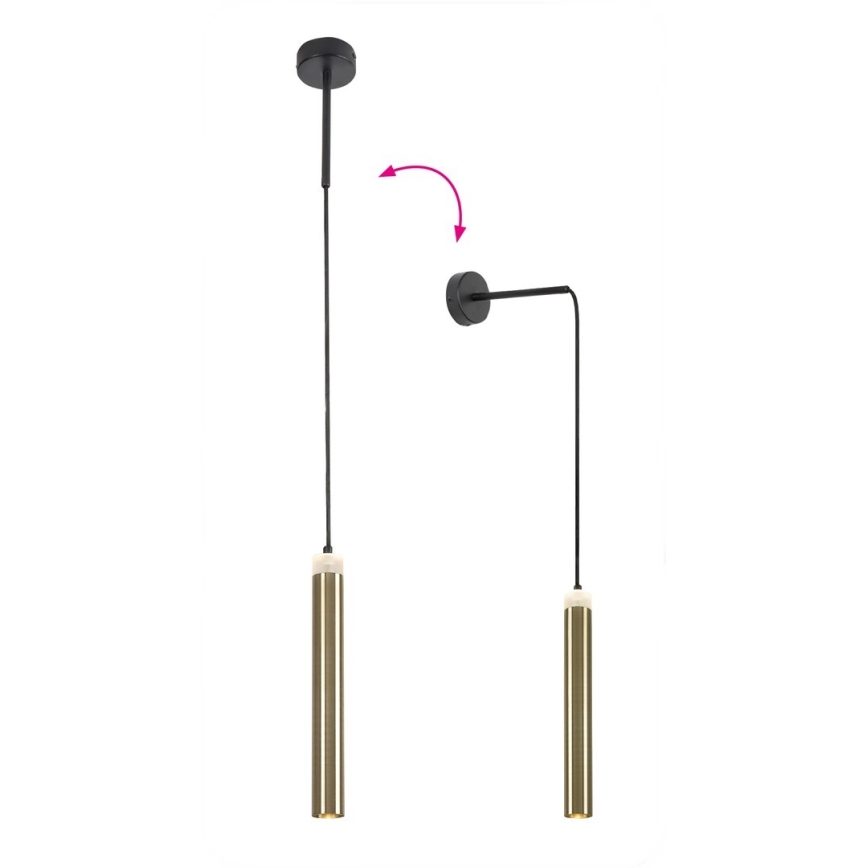 Rabalux - LED Пендел LED/10W/230V 4000K черен/златист