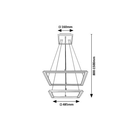 Rabalux - LED Пендел 2xLED/24W/230V 3000K