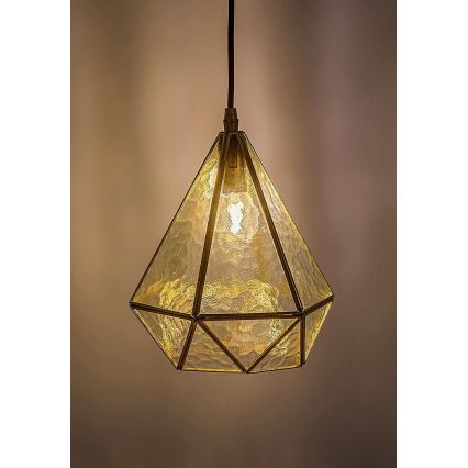 Rabalux - Tiffany закалено стъкло полилей на връв 1xE14/40W/230V златист