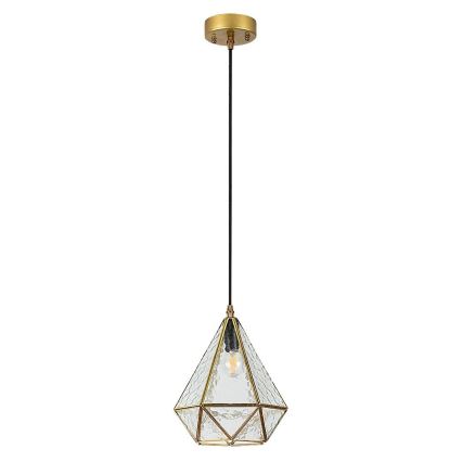 Rabalux - Tiffany закалено стъкло полилей на връв 1xE14/40W/230V златист