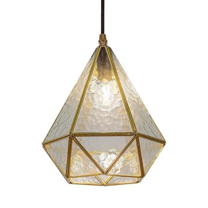 Rabalux - Tiffany закалено стъкло полилей на връв 1xE14/40W/230V златист