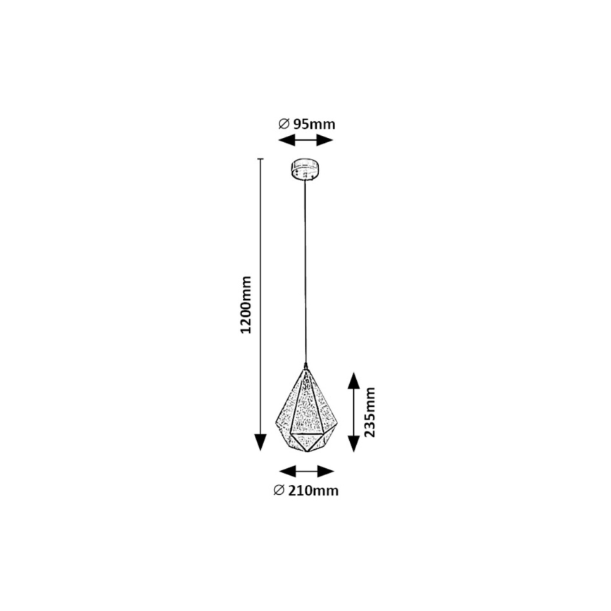 Rabalux - Tiffany закалено стъкло полилей на връв 1xE14/40W/230V златист