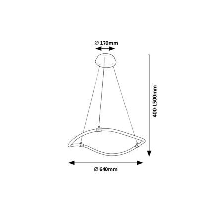 Rabalux - LED Пендел LED/34W/230V 4000K