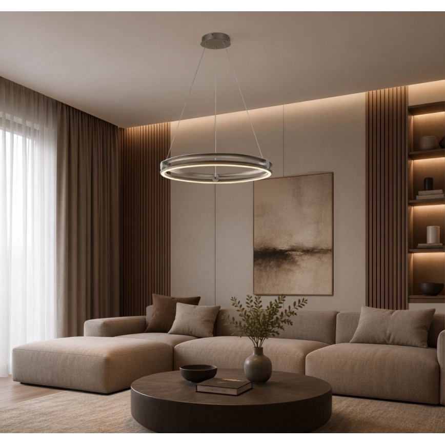 Rabalux - Полилей на кабел с възможност за димиране LED/60W/230V 3000-6500K сив + дистанционно управление