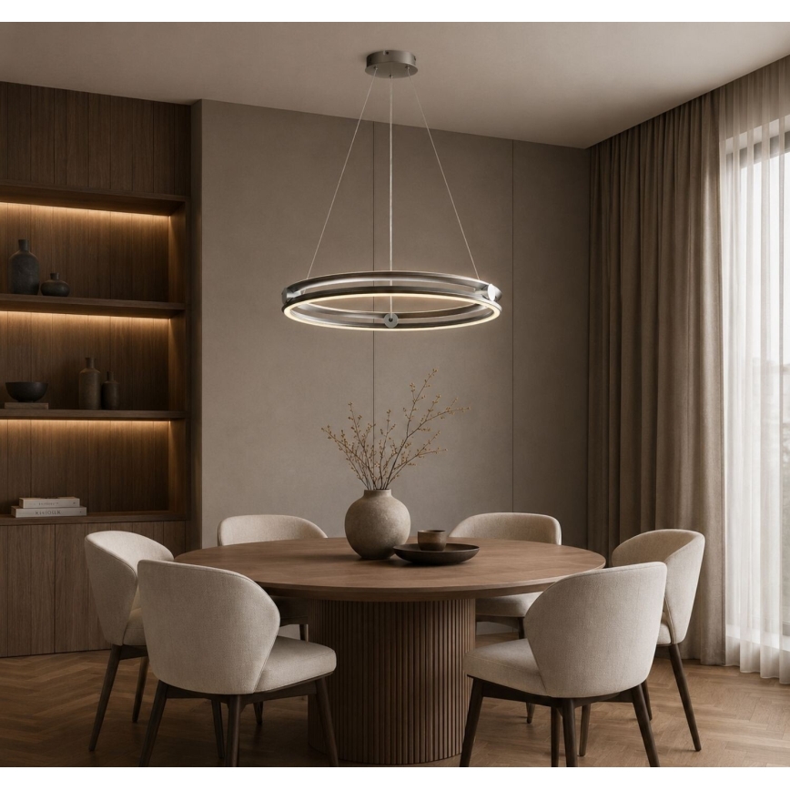 Rabalux - Полилей на кабел с възможност за димиране LED/60W/230V 3000-6500K сив + дистанционно управление