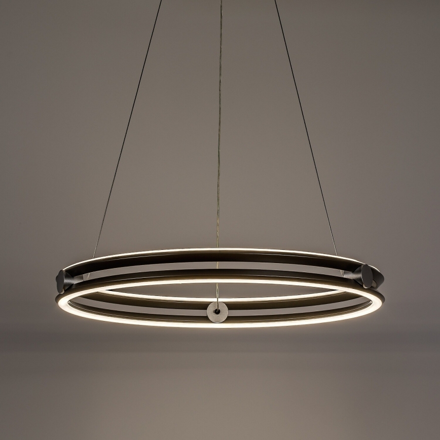 Rabalux - Полилей на кабел с възможност за димиране LED/60W/230V 3000-6500K сив + дистанционно управление