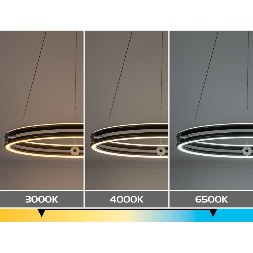 Rabalux - Полилей на кабел с възможност за димиране LED/60W/230V 3000-6500K сив + дистанционно управление