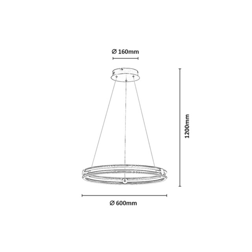 Rabalux - Полилей на кабел с възможност за димиране LED/60W/230V 3000-6500K сив + дистанционно управление