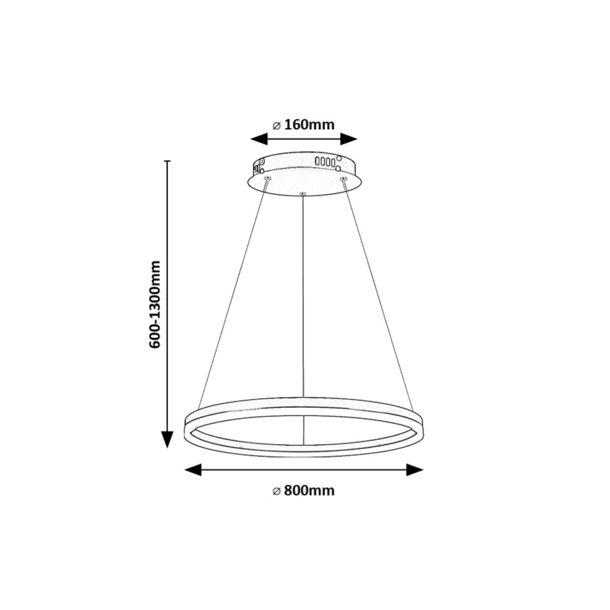 Rabalux - LED Пендел LED/45W/230V 3000K/4000K/6500K