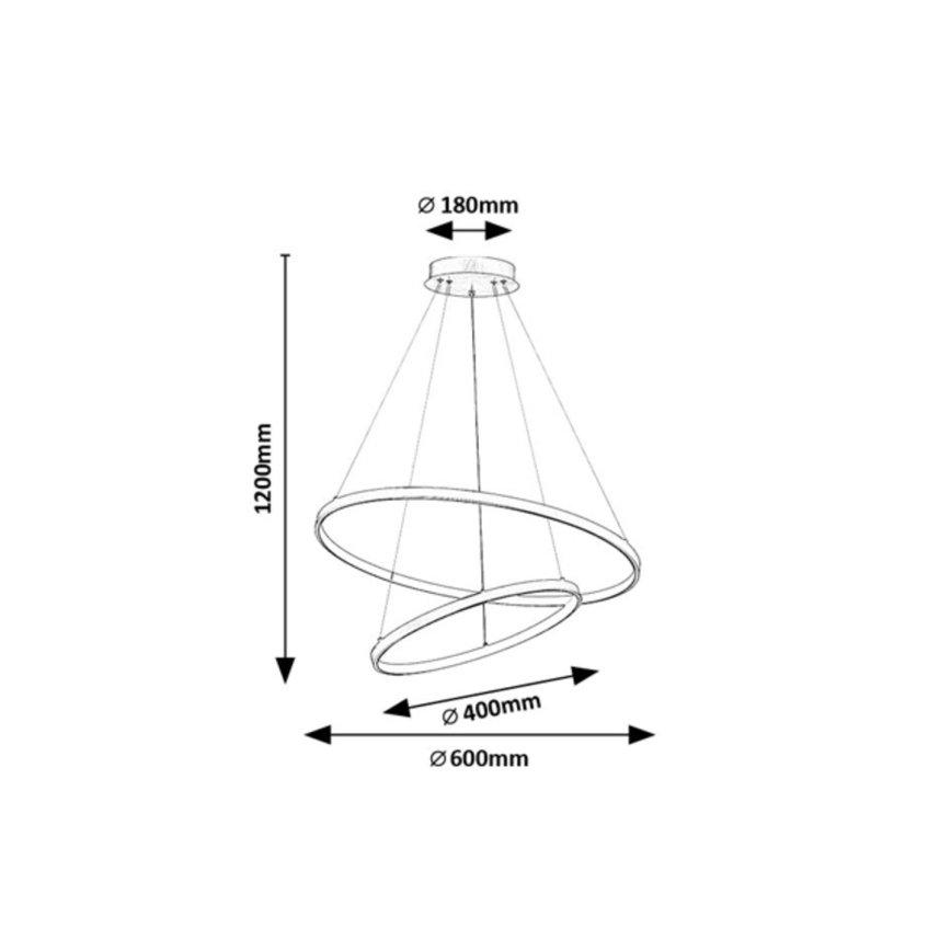 Rabalux - LED димируем полилей на кабел LED/75W/230V 3000-6500K + дистанционно управление