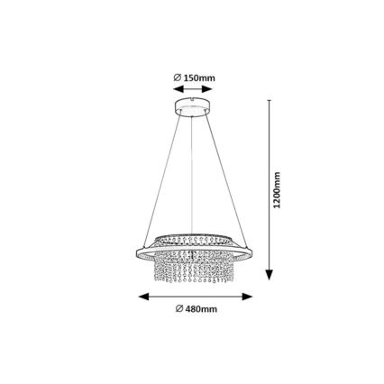 Rabalux - LED полилей на кабел LED/40W/230V 3000/3500/4000K
